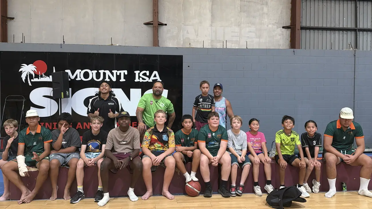 Young people and coaches together at the RYZE Holiday Program